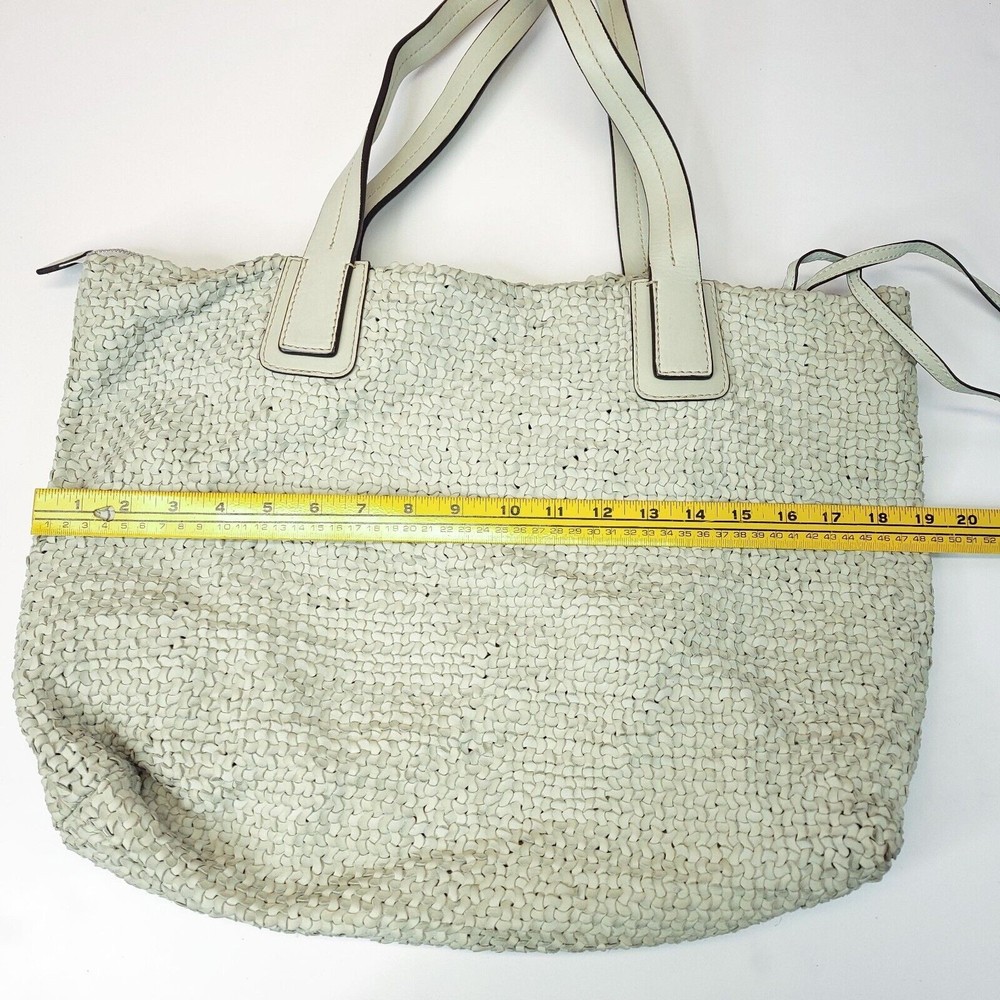 Abro Soft Leather Weave Bag Sage Green - Picture 9 of 10